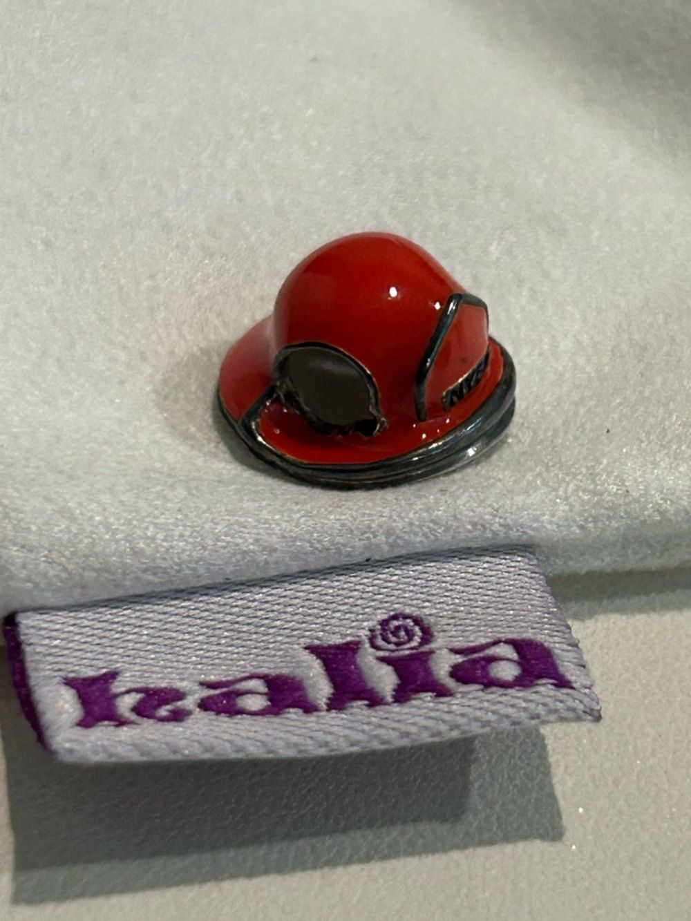Halia “City Heroes” NYFD Charm - Sterling Silver, red enamel